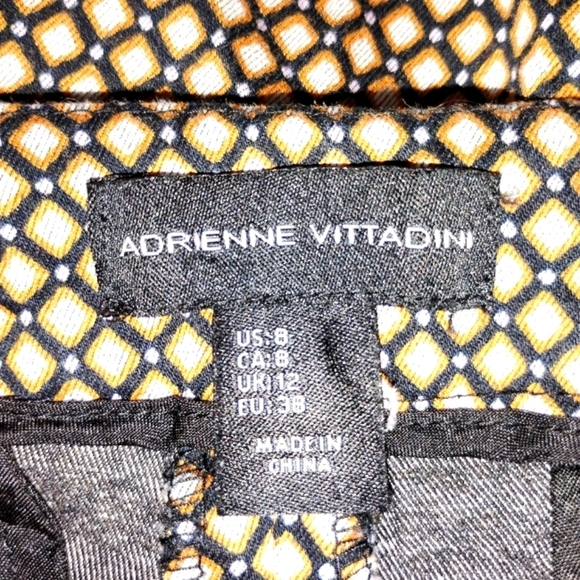 COTTON BLEND PATTERNED PANTS - Picture 1 of 6